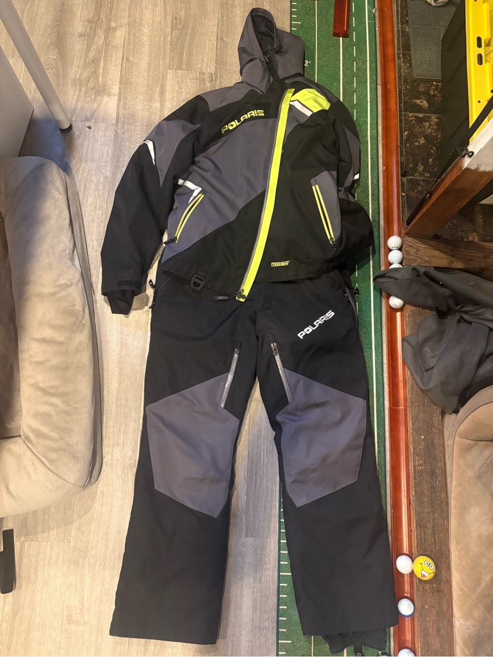 Polaris Switchback Black & Gray Insulated Snow Jacket and Bibs